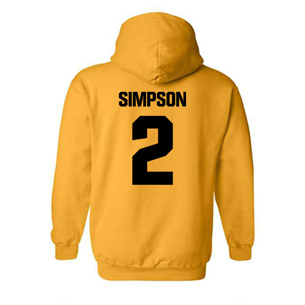 Alabama State - NCAA Men's Basketball : Micah Simpson - Classic Shersey Hooded Sweatshirt-1