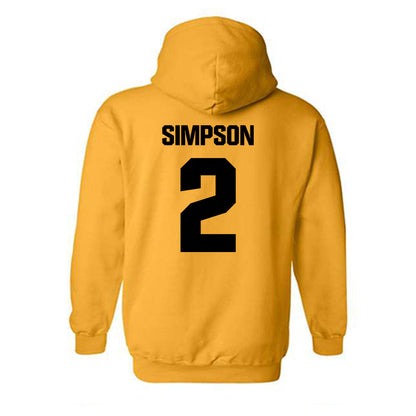 Alabama State - NCAA Men's Basketball : Micah Simpson - Classic Shersey Hooded Sweatshirt-1