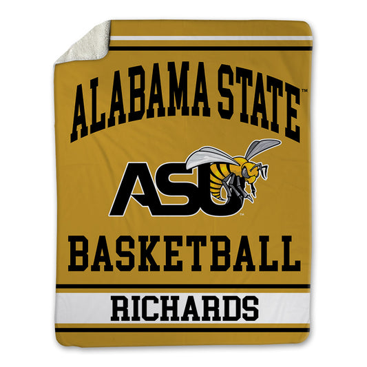 Alabama State - NCAA Women's Basketball : Mykelle Richards - Blanket-0