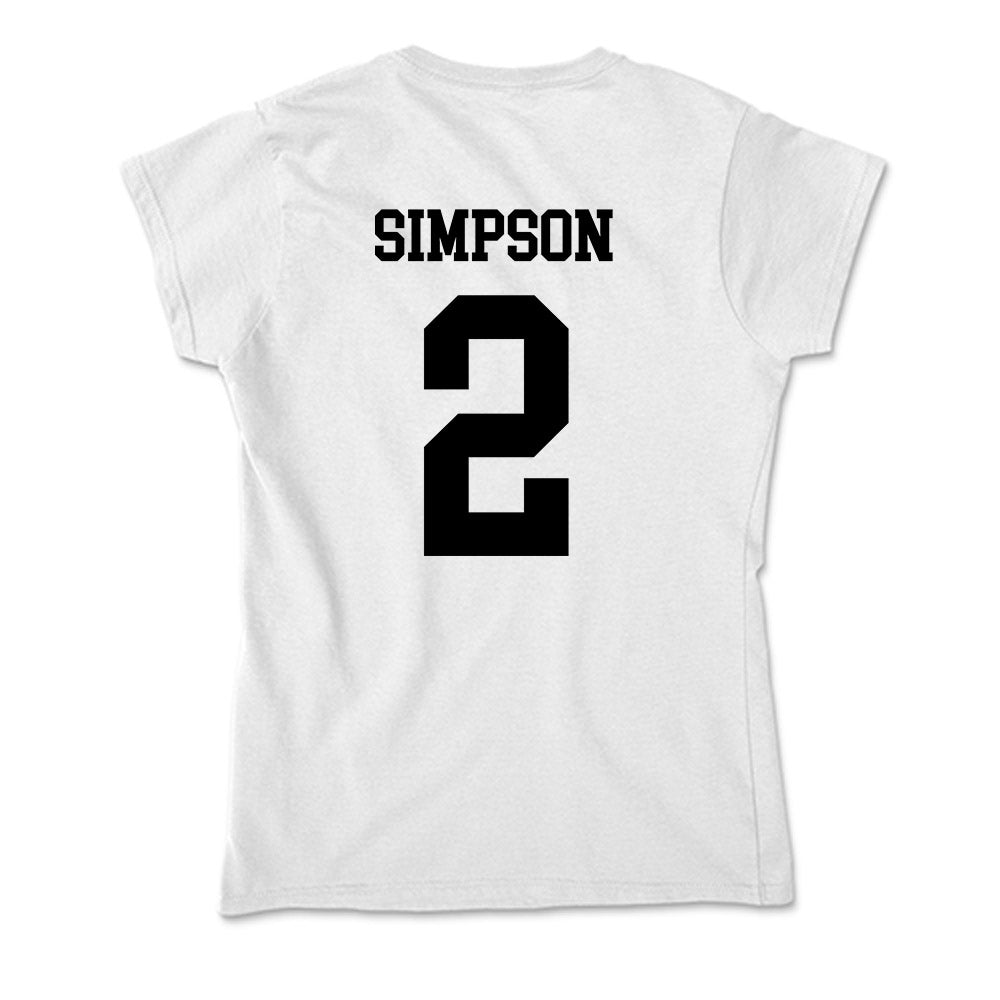 Alabama State - NCAA Men's Basketball : Micah Simpson - Classic Shersey Soft Style Women’s T-Shirt-1