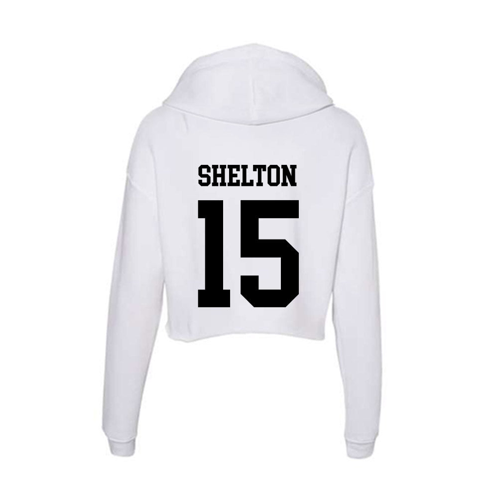 Alabama State - NCAA Football : Eldridge Shelton - Classic Shersey Women's Crop Fleece Hooded Sweatshirt-1