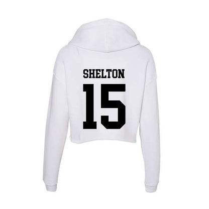 Alabama State - NCAA Football : Eldridge Shelton - Classic Shersey Women's Crop Fleece Hooded Sweatshirt-1