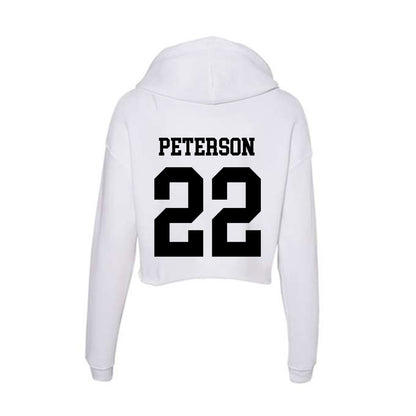 Alabama State - NCAA Women's Basketball : Clearia Peterson - Classic Shersey Women's Crop Fleece Hoodie-1