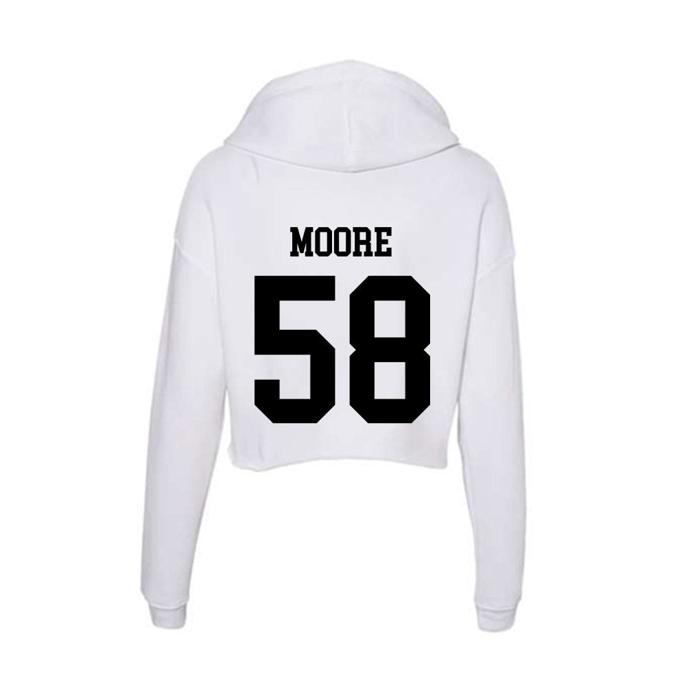 Alabama State - NCAA Football : Michael Moore - Classic Shersey Women's Crop Fleece Hooded Sweatshirt-1