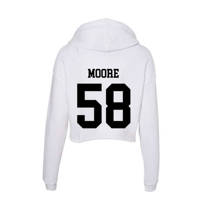Alabama State - NCAA Football : Michael Moore - Classic Shersey Women's Crop Fleece Hooded Sweatshirt-1