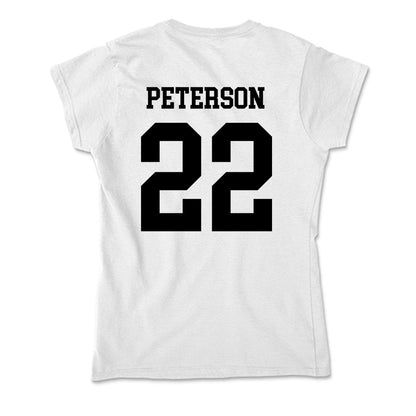 Alabama State - NCAA Women's Basketball : Clearia Peterson - Classic Shersey Soft Style Women’s T-Shirt-1