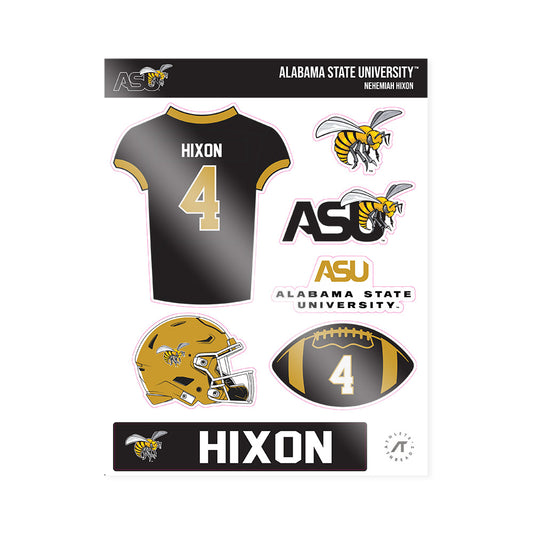 Alabama State - NCAA Football : Nehemiah Hixon - Sticker Sheet-0