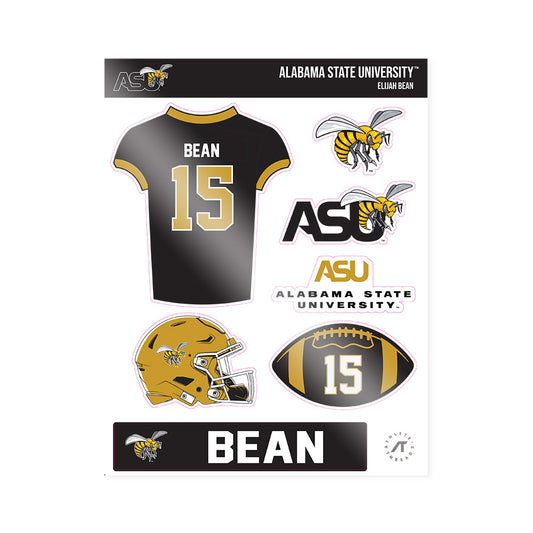 Alabama State - NCAA Football : Elijah Bean - Sticker Sheet-0