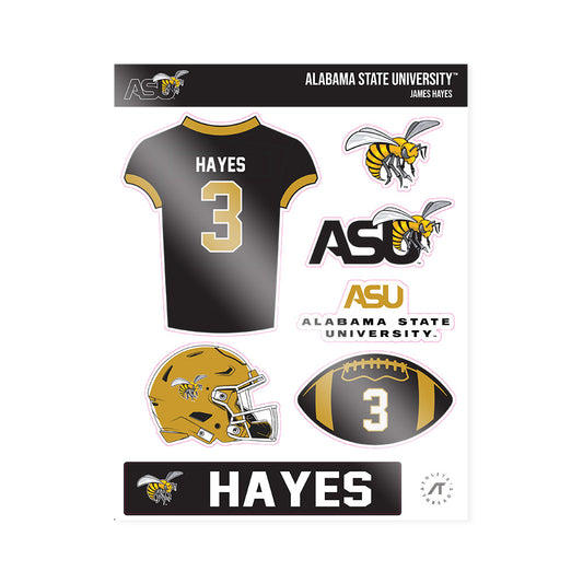 Alabama State - NCAA Football : James Hayes - Sticker Sheet-0