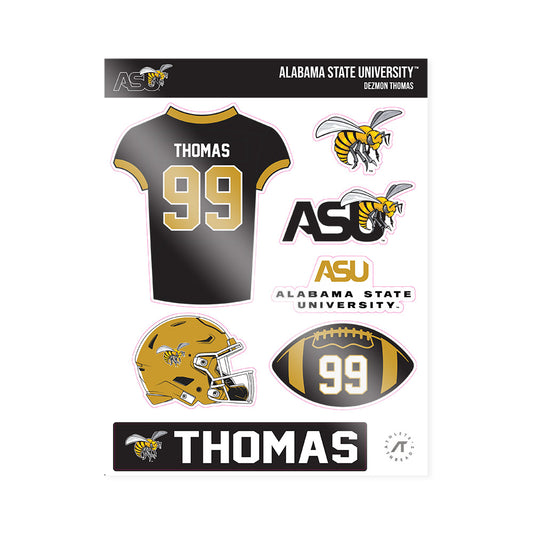 Alabama State - NCAA Football : Dezmon Thomas - Sticker Sheet-0