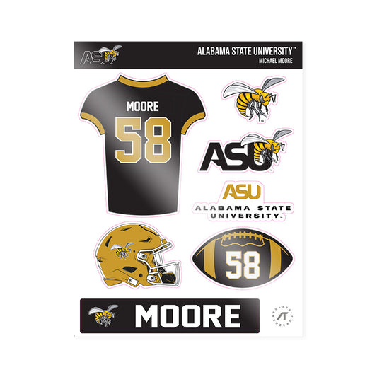 Alabama State - NCAA Football : Michael Moore - Sticker Sheet-0