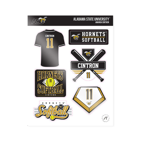 Alabama State - NCAA Softball : Amanda Cintron - Sticker Sheet-0