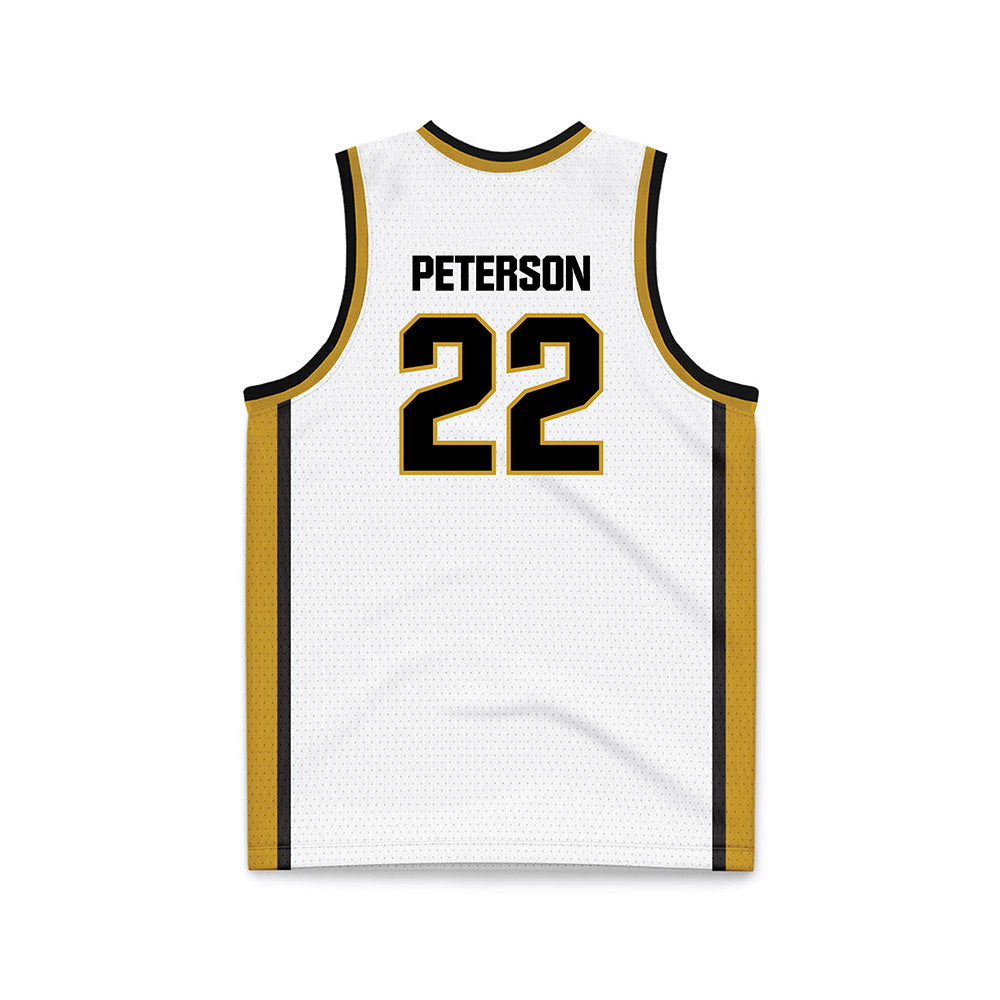 Alabama State - NCAA Women's Basketball : Clearia Peterson - White Basketball Jersey-1