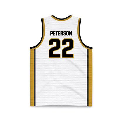 Alabama State - NCAA Women's Basketball : Clearia Peterson - White Basketball Jersey-1