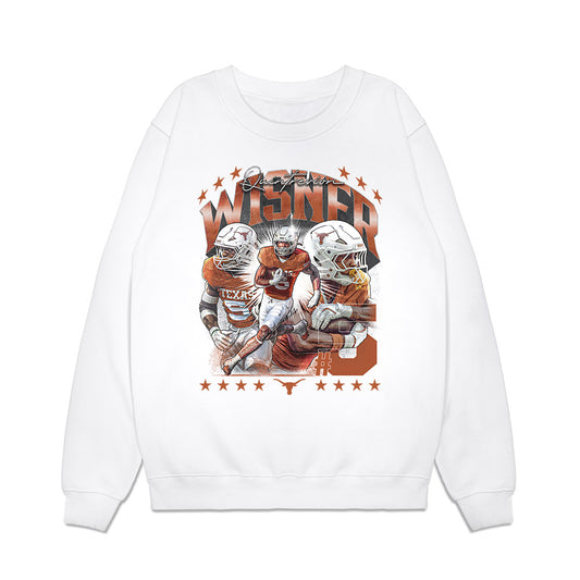 Texas - NCAA Football : Quintrevion Wisner - Collage Premium Crewneck Sweatshirt-0