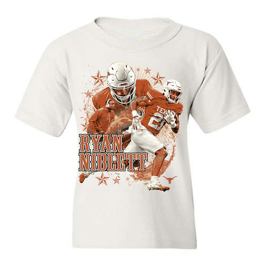 Texas - NCAA Football : Ryan Niblett - Collage Youth T-Shirt-0