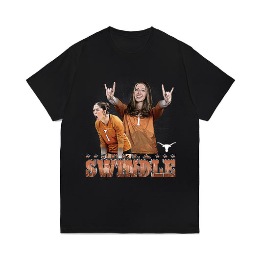 Texas - NCAA Women's Volleyball : Ella Swindle - Caricature Comfort Colors T-Shirt-0