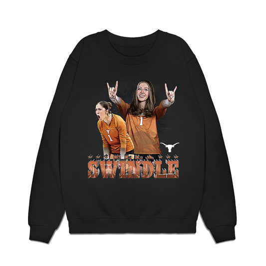Texas - NCAA Women's Volleyball : Ella Swindle - Caricature Premium Crewneck Sweatshirt-0