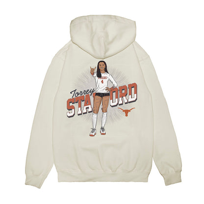 Texas - NCAA Women's Volleyball : Torrey Stafford - Caricature Premium Hooded Sweatshirt-1