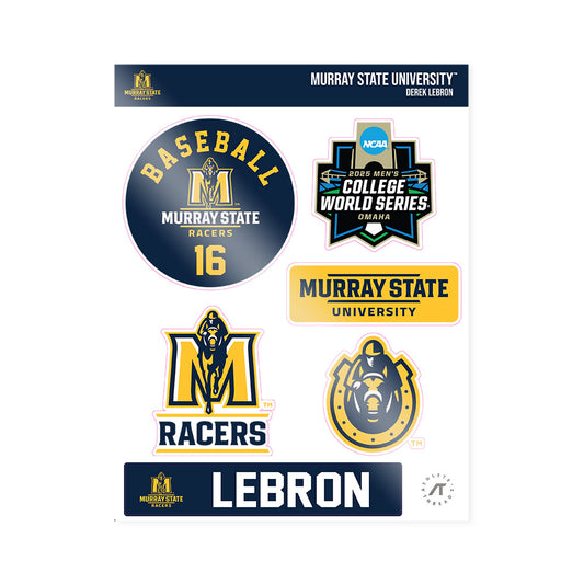 Murray State - NCAA Baseball : Derek Lebron - World Series Sticker Sheet-0