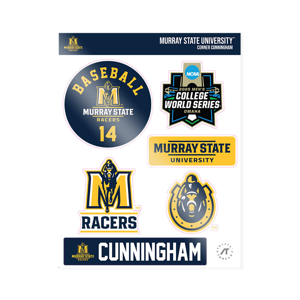 Murray State - NCAA Baseball : Conner Cunningham - World Series Sticker Sheet-0