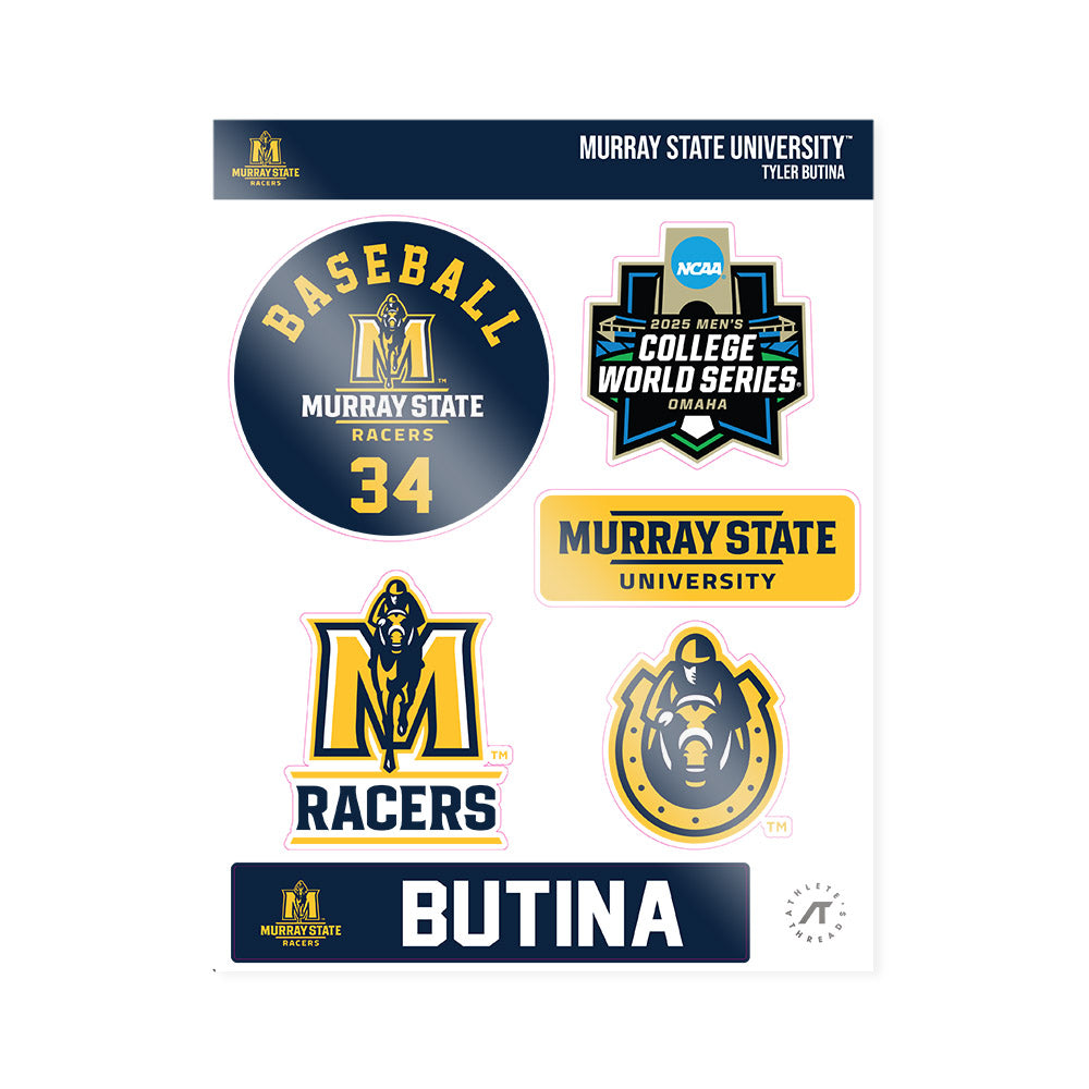 Murray State - NCAA Baseball : Tyler Butina - World Series Sticker Sheet-0