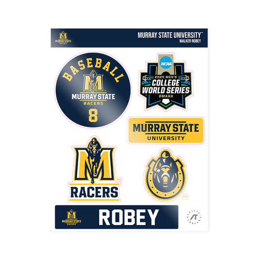 Murray State - NCAA Baseball : Walker Robey - World Series Sticker Sheet-0