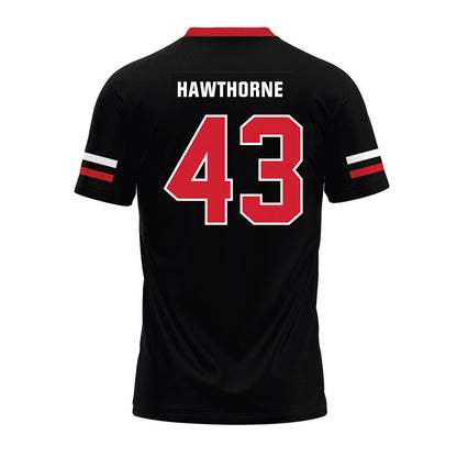 Nebraska - NCAA Football : Will Hawthorne - Black Premium Football Jersey-1