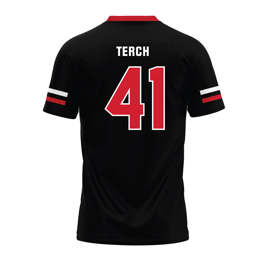 Nebraska - NCAA Football : Tanner Terch - Black Premium Football Jersey-1
