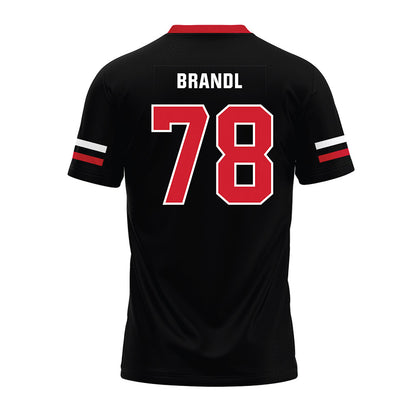 Nebraska - NCAA Football : Jacob Brandl - Black Premium Football Jersey-1