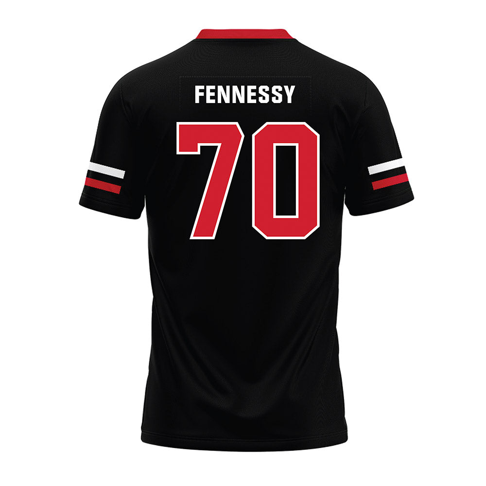 Nebraska - NCAA Football : Nolan Fennessy - Black Premium Football Jersey-1