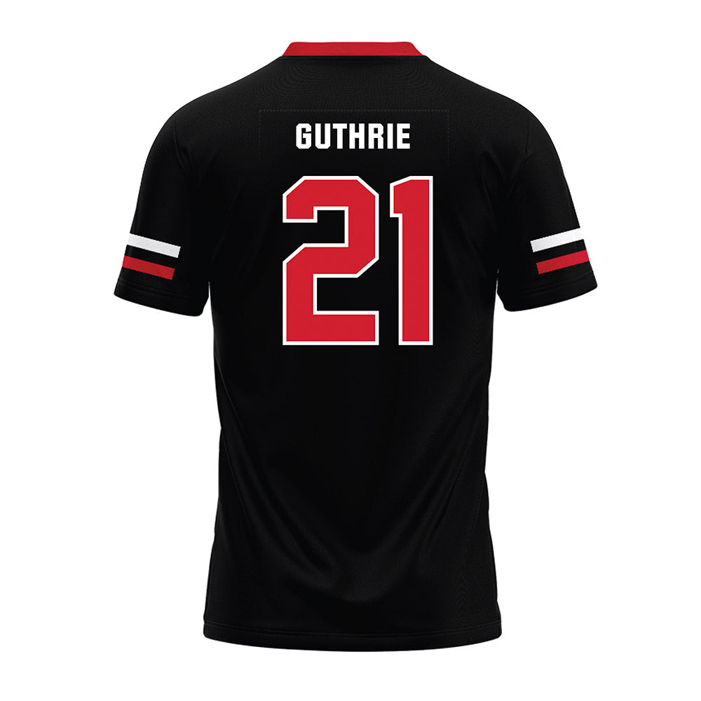 Nebraska - NCAA Football : Rex Guthrie - Black Premium Football Jersey-1