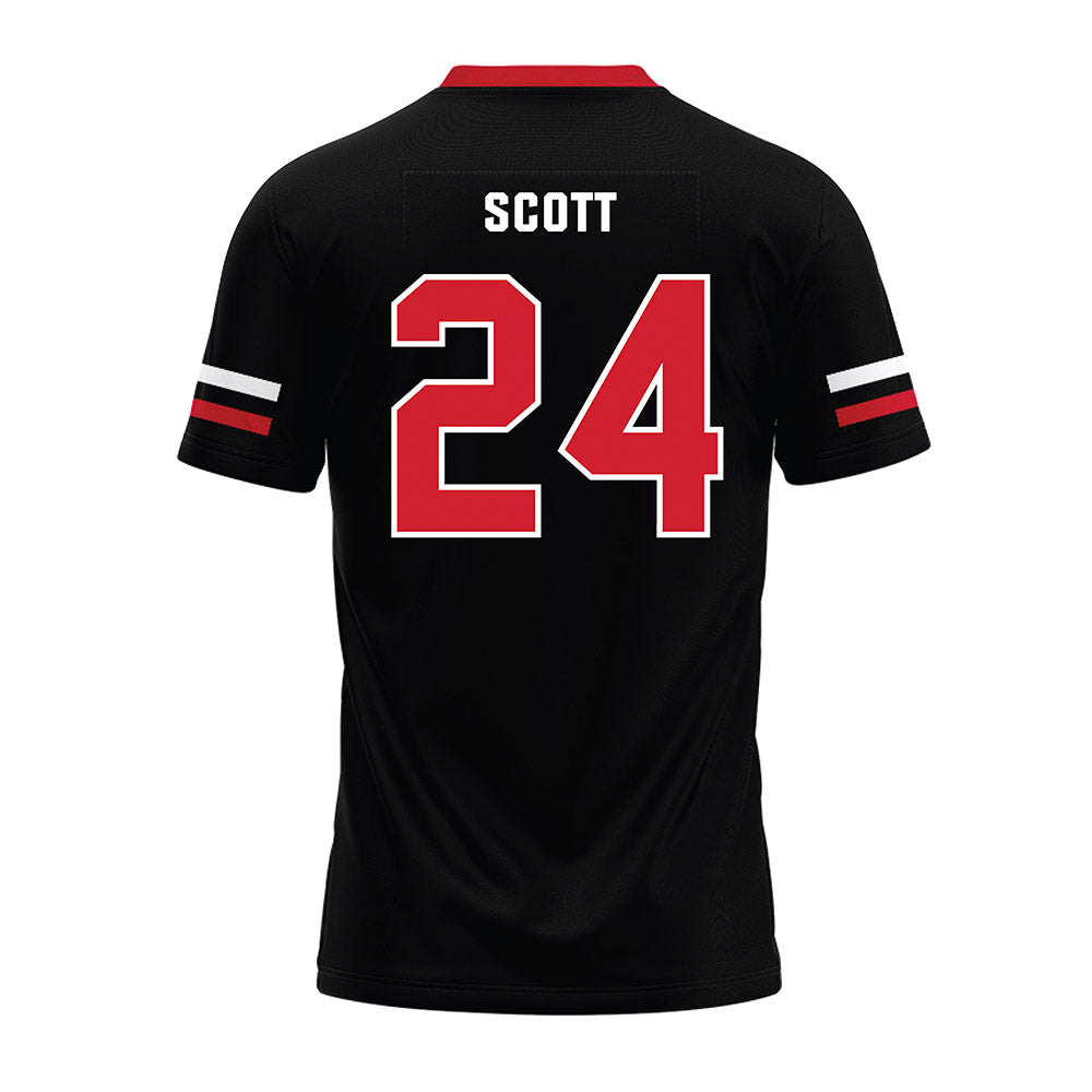 Nebraska - NCAA Football : Nalin Scott - Black Premium Football Jersey-1