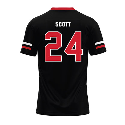 Nebraska - NCAA Football : Nalin Scott - Black Premium Football Jersey-1