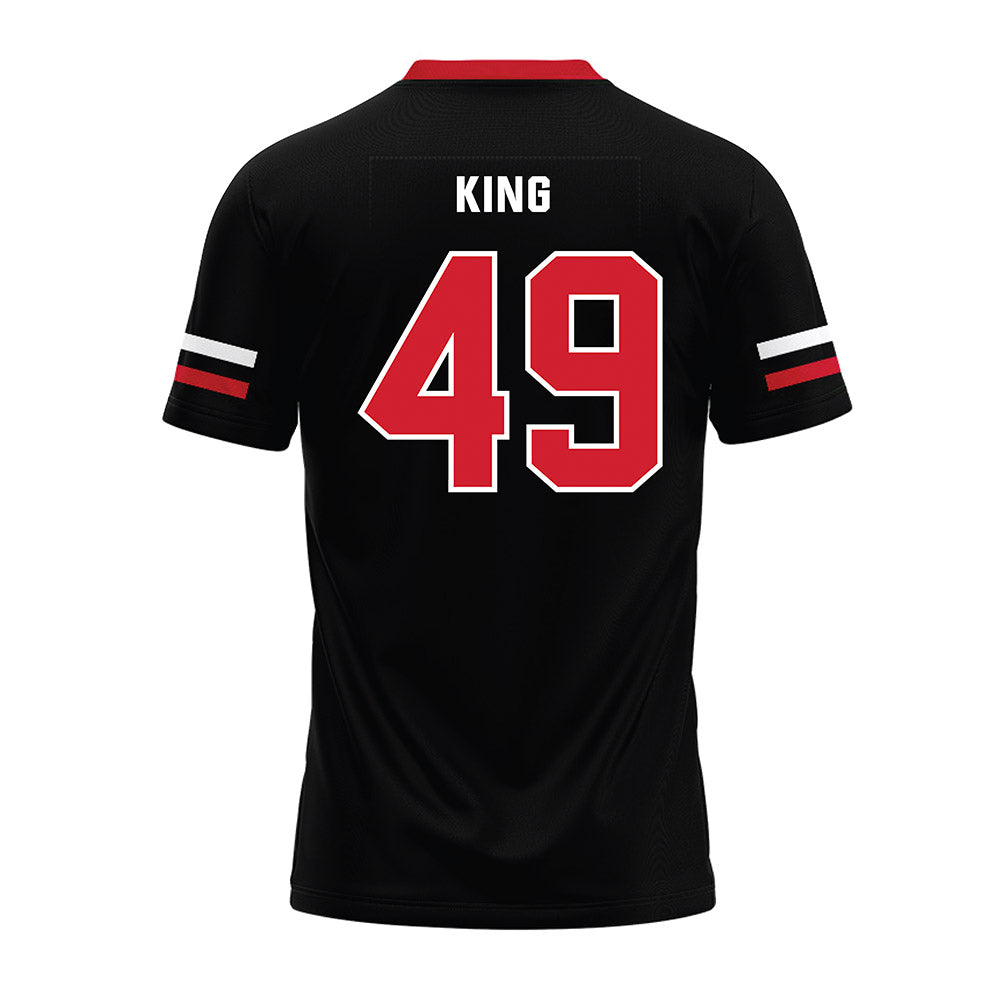 Nebraska - NCAA Football : Danny King - Black Premium Football Jersey-1