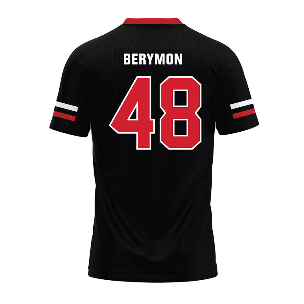 Nebraska - NCAA Football : Dylan Berymon - Black Premium Football Jersey-1