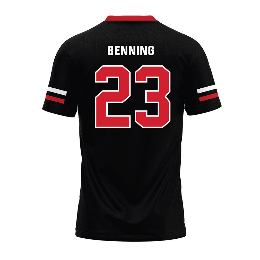 Nebraska - NCAA Football : Caleb Benning - Black Premium Football Jersey-1