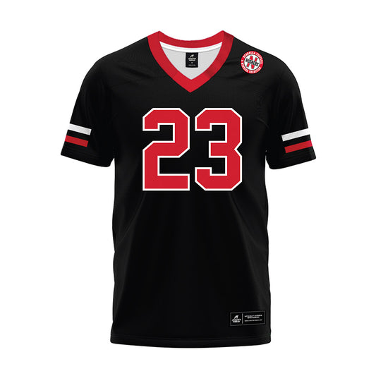 Nebraska - NCAA Football : Conor Booth - Black Premium Football Jersey-0
