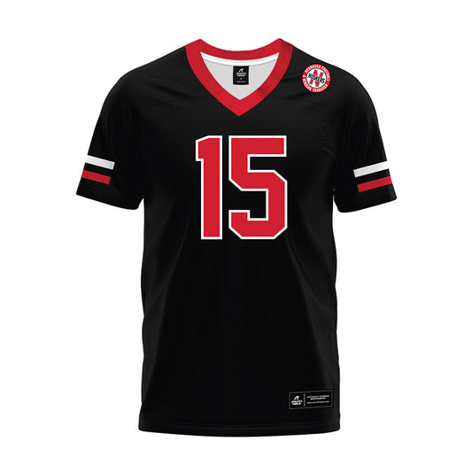 Nebraska - NCAA Football : Anthony Jones Jr. - Black Premium Football Jersey-0
