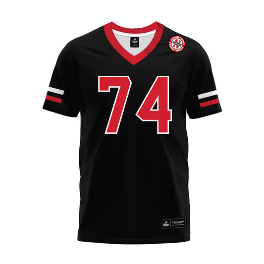 Nebraska - NCAA Football : Brock Knutson - Black Premium Football Jersey-0