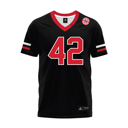 Nebraska - NCAA Football : Derek Wacker - Black Premium Football Jersey-0