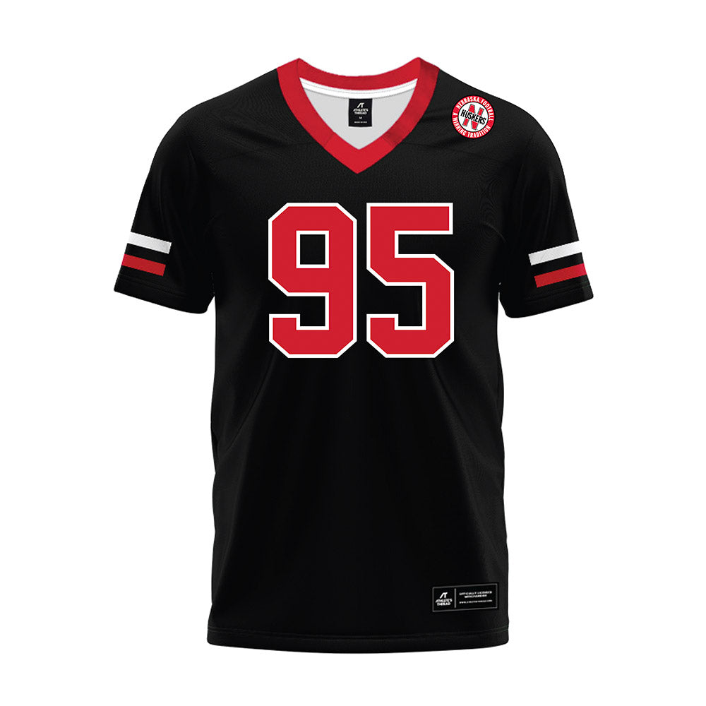 Nebraska - NCAA Football : Gabriel Moore - Black Premium Football Jersey-0