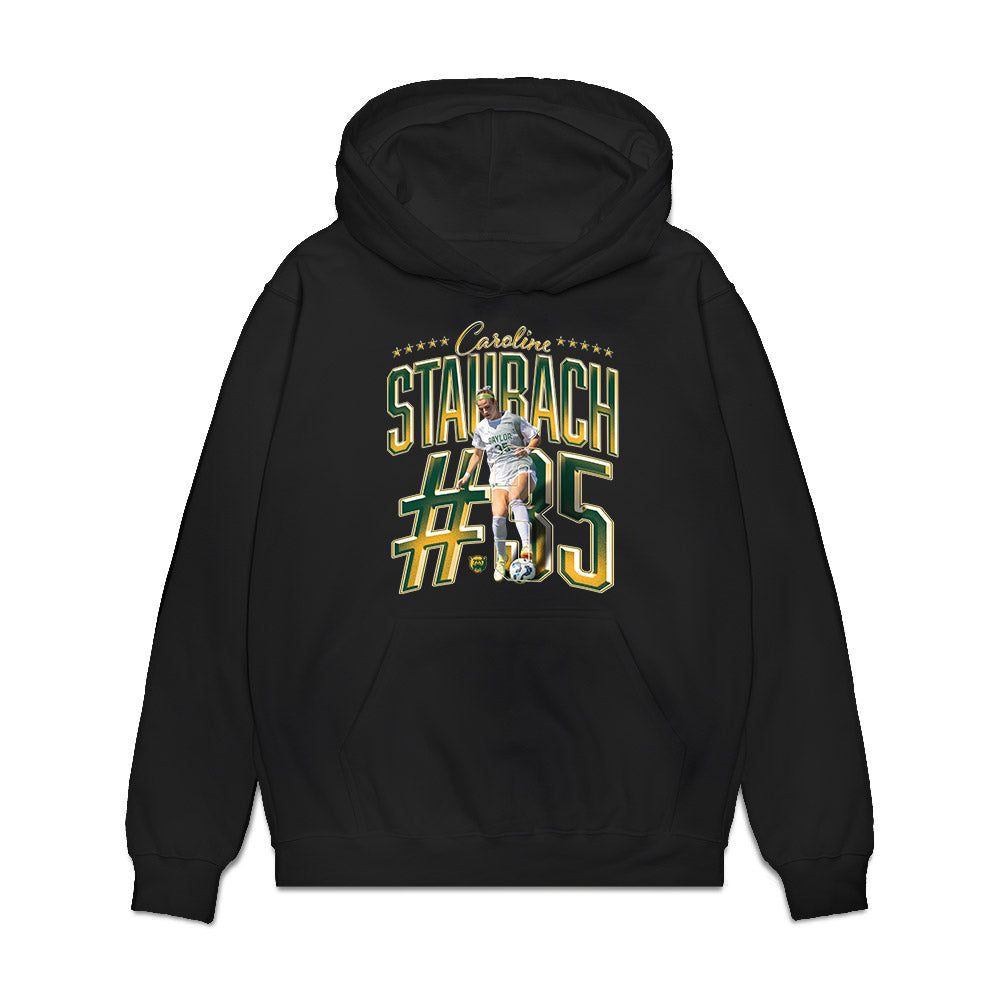 Baylor - NCAA Women's Soccer : Caroline Staubach - Collage Premium Hooded Sweatshirt-0