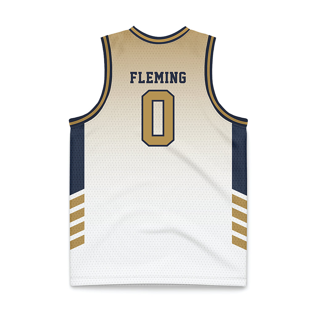 Georgia Tech - NCAA Men's Basketball : Akai Fleming - White Basketball Jersey-1