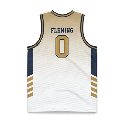 Georgia Tech - NCAA Men's Basketball : Akai Fleming - White Basketball Jersey-1