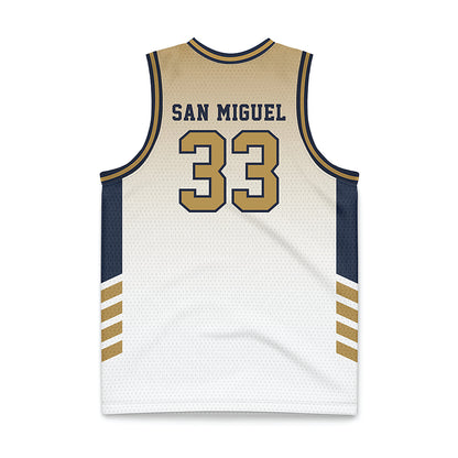 Georgia Tech - NCAA Men's Basketball : Marcos San Miguel - White Basketball Jersey-1