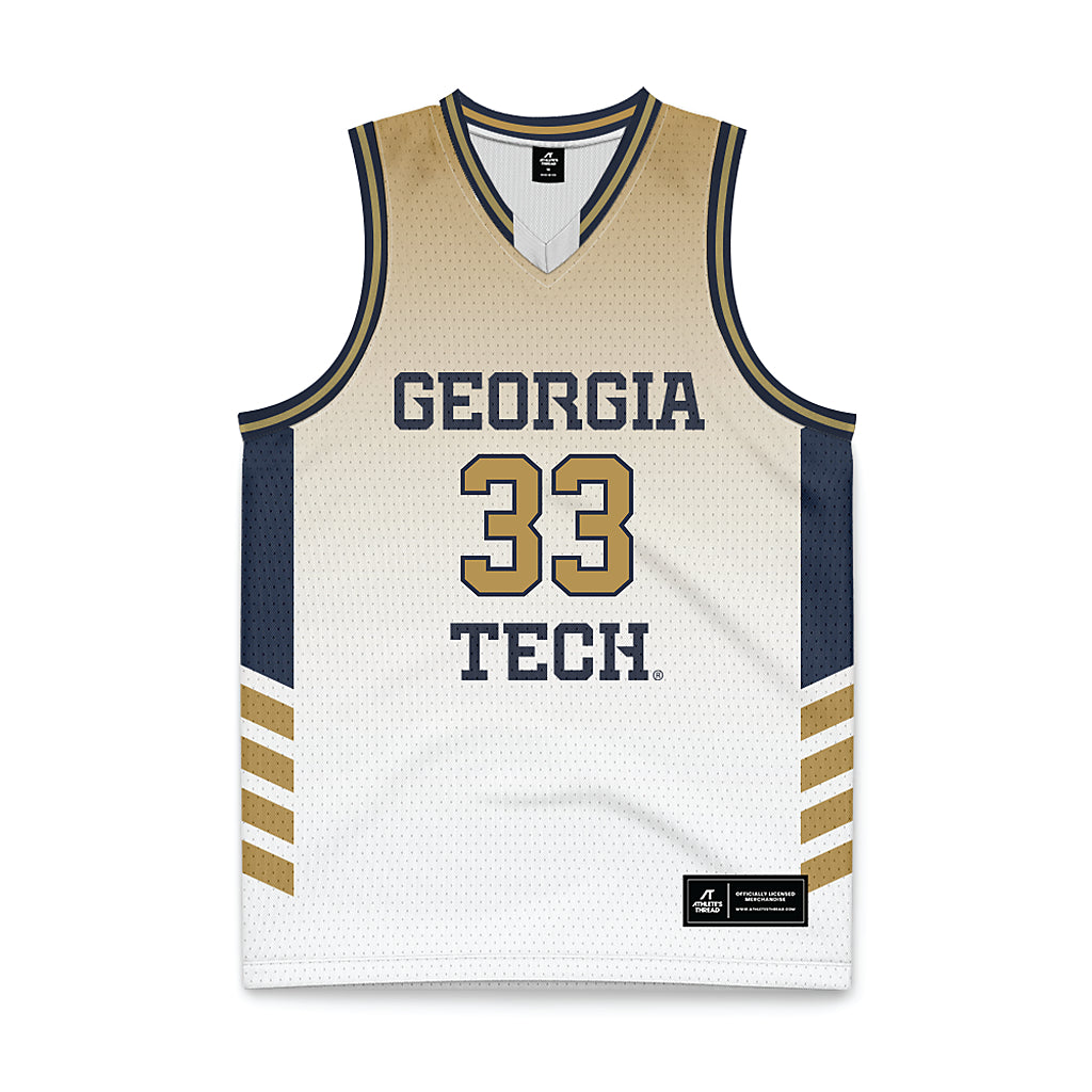 Georgia Tech - NCAA Men's Basketball : Marcos San Miguel - White Basketball Jersey-0