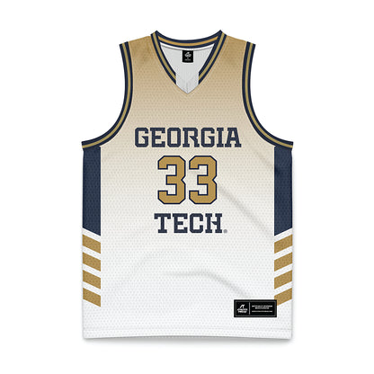 Georgia Tech - NCAA Men's Basketball : Marcos San Miguel - White Basketball Jersey-0