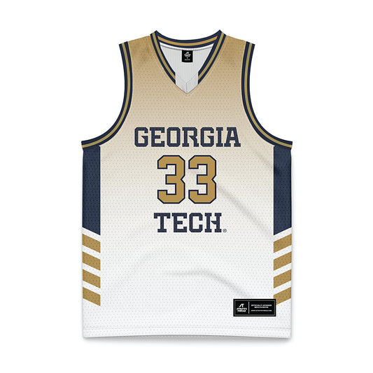 Georgia Tech - NCAA Men's Basketball : Marcos San Miguel - White Basketball Jersey-0