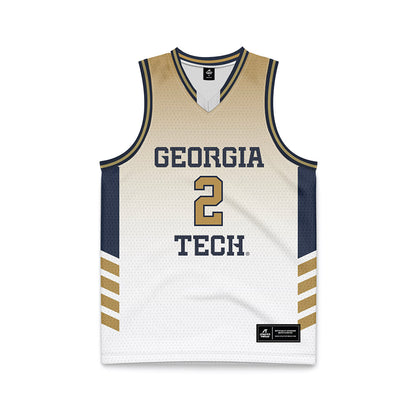 Georgia Tech - NCAA Men's Basketball : Eric Chatfield Jr - White Basketball Jersey-0
